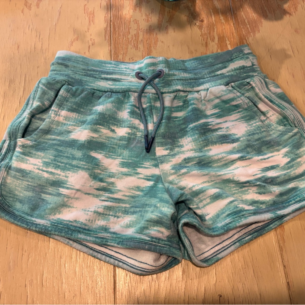 Athleta Girl Teal Tie-Dye Shorts